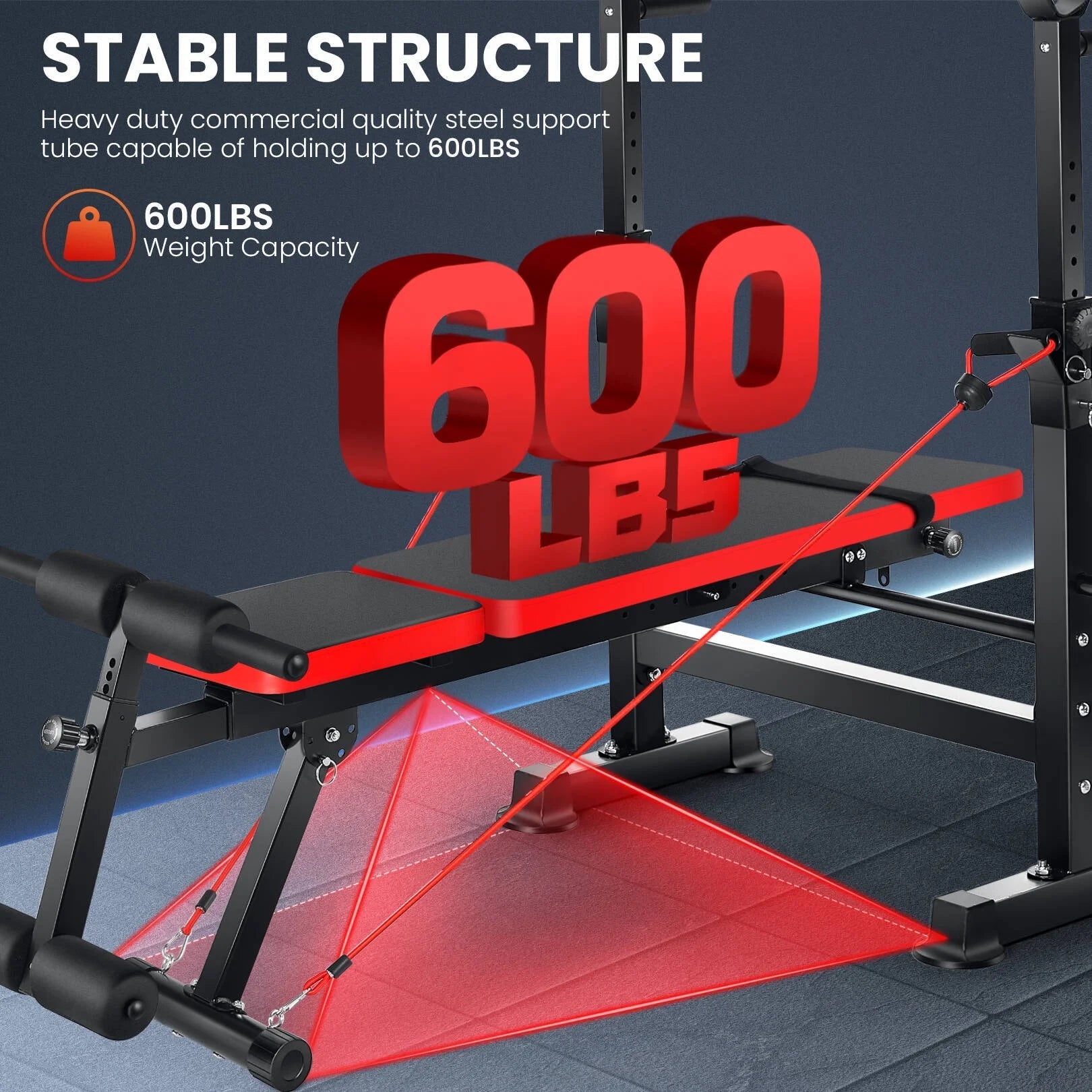 VIBESPARK Fitness Olympic Folding Bench