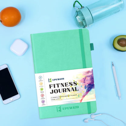 Fitness Journal Hardcover 6- Month Workout Planner Log Book