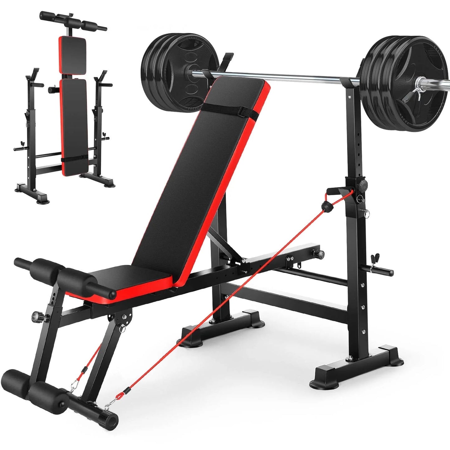 VIBESPARK Fitness Olympic Folding Bench