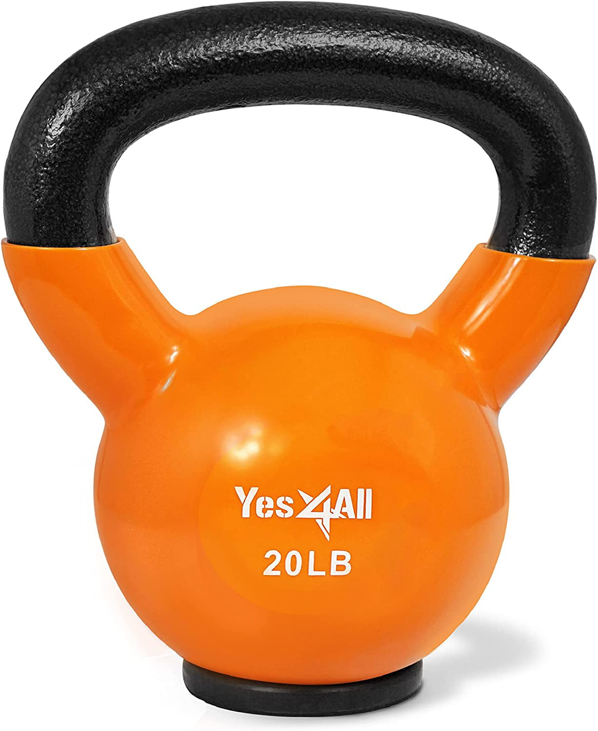 Vinyl Coated Kettlebell with Protective Rubber Base