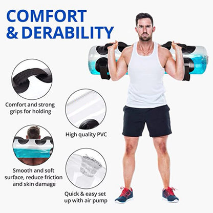 upgraded air pump 45lbs portable aqua training bag